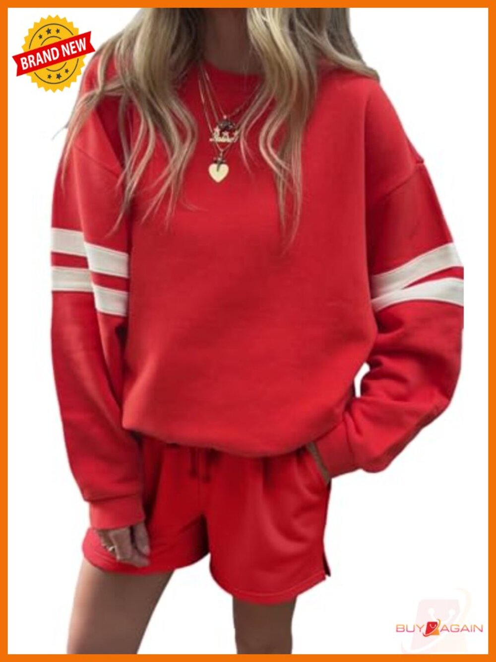 Women's Varsity Stripe Pullover Mini Skirt Set, Two Piece, Casual